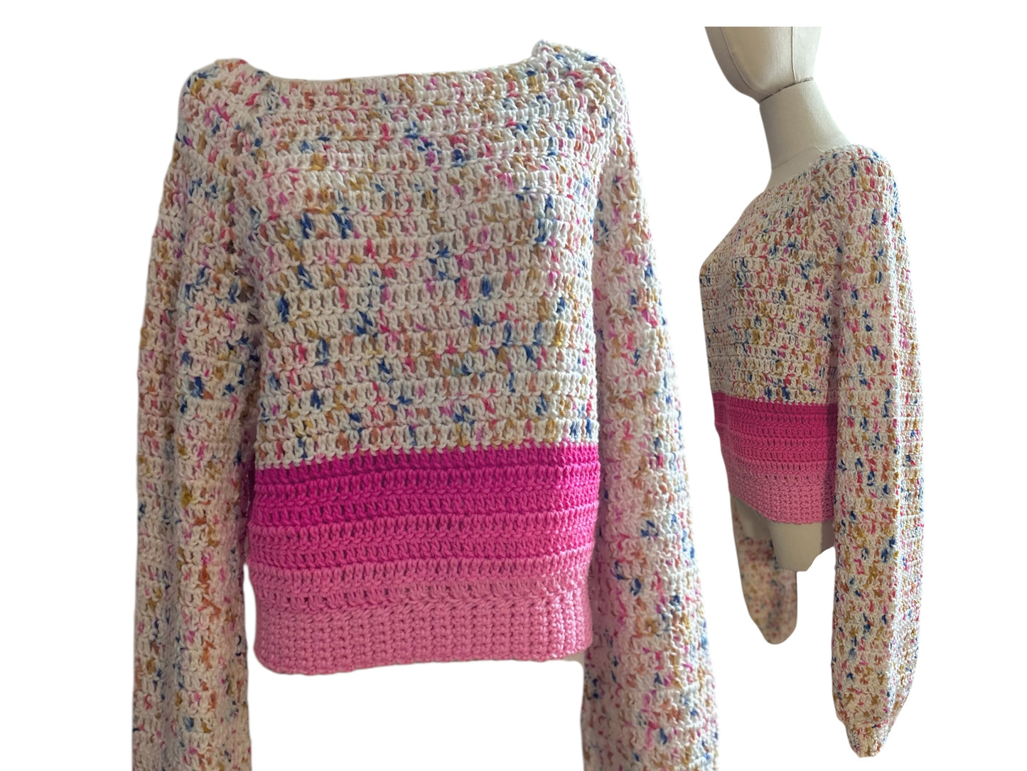 Birthday Cake Crop Sweater