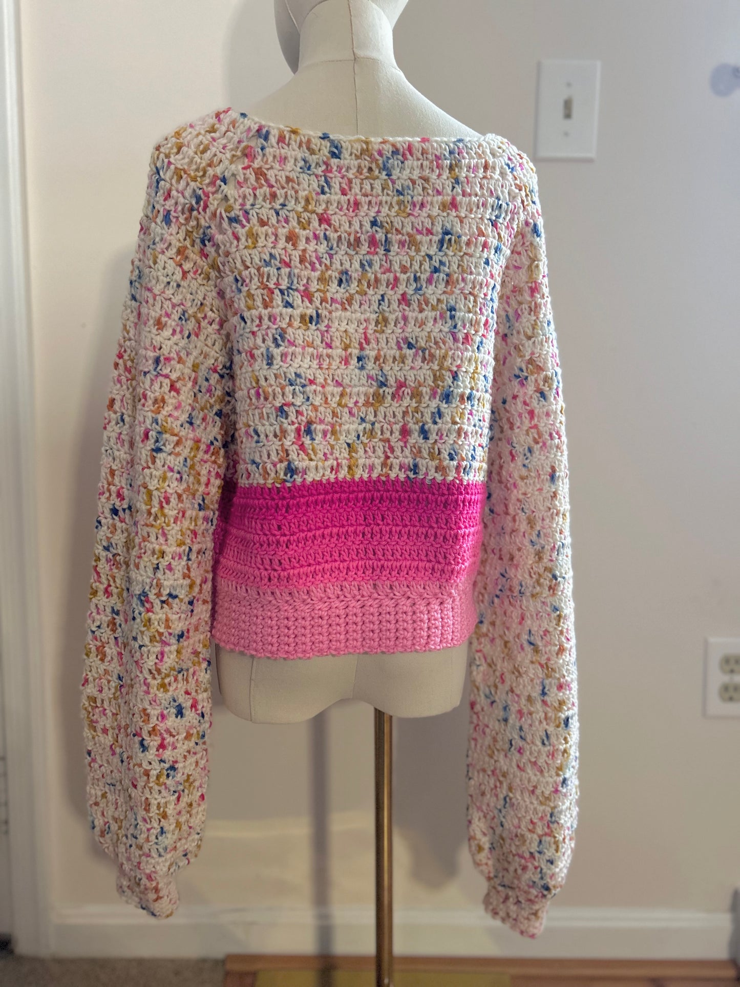 Birthday Cake Crop Sweater