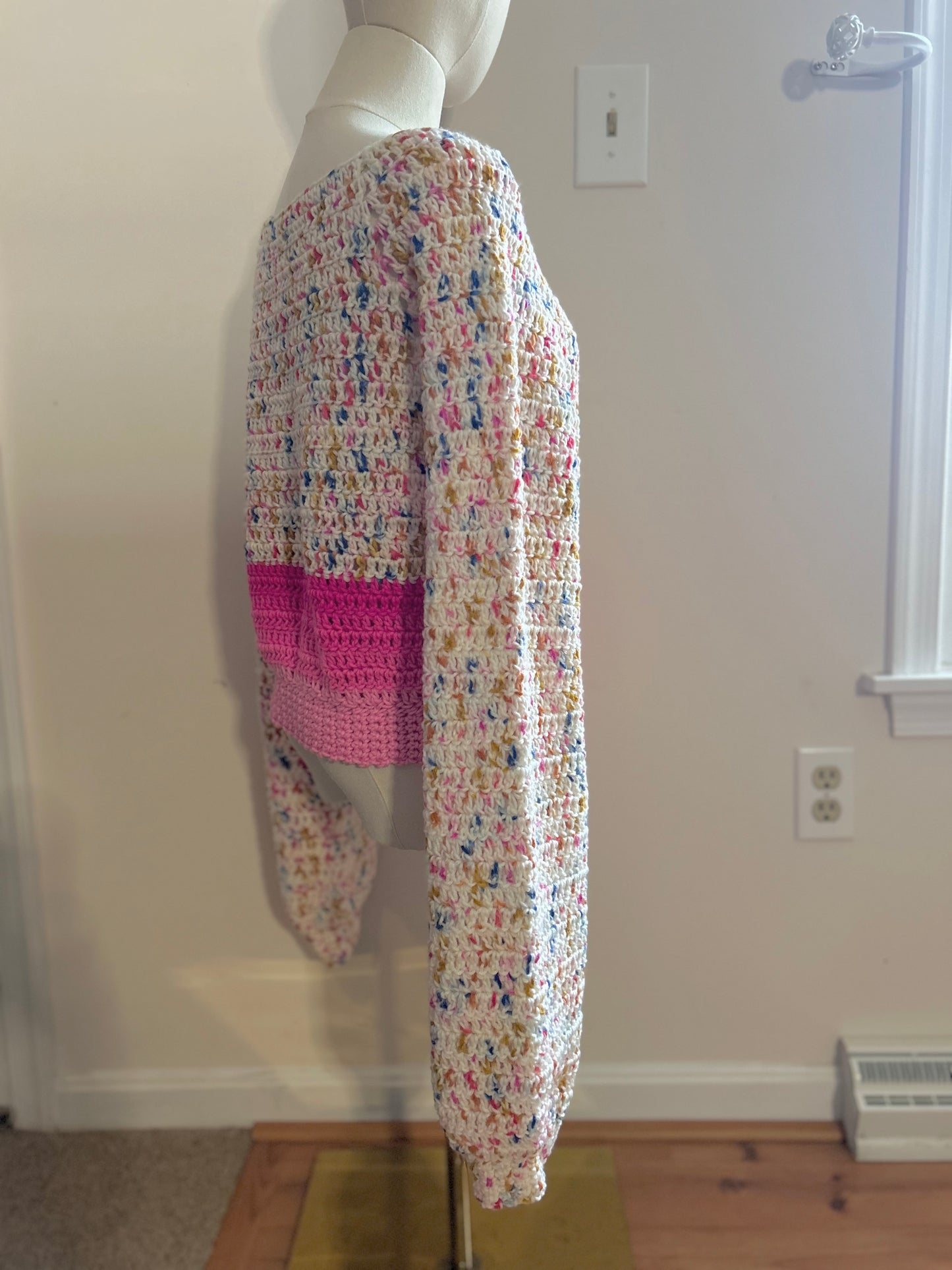 Birthday Cake Crop Sweater