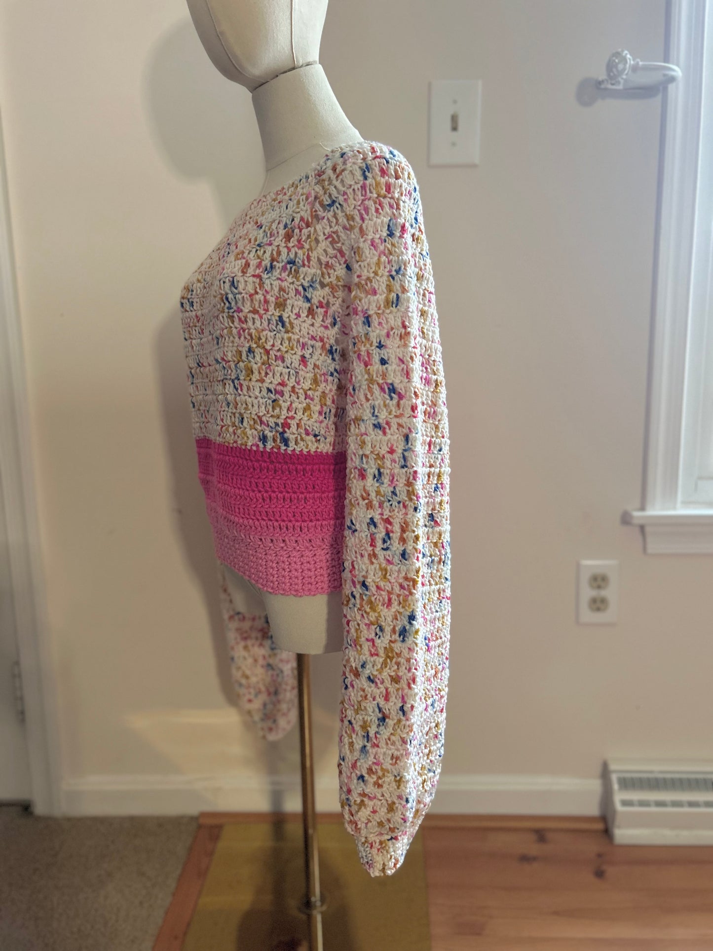 Birthday Cake Crop Sweater