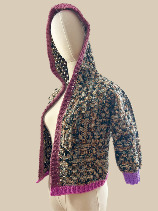 Girls Camo Cardigan