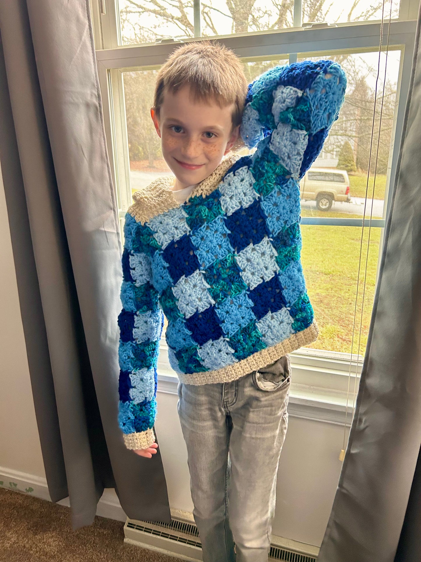 Boys Yamaha Blue Sweatshirt