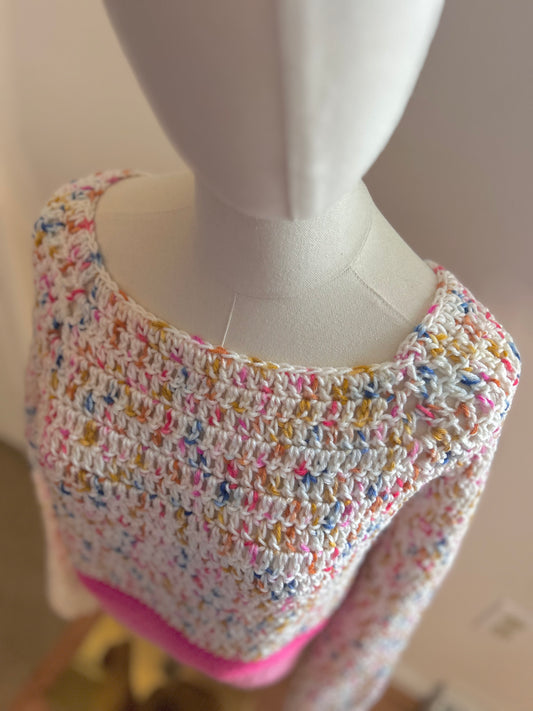 Birthday Cake Crop Sweater