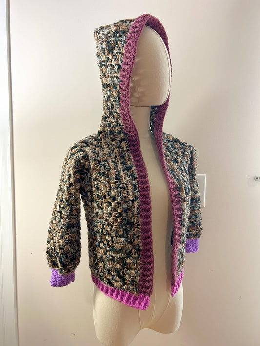 Pink Camo Kids Cardigan