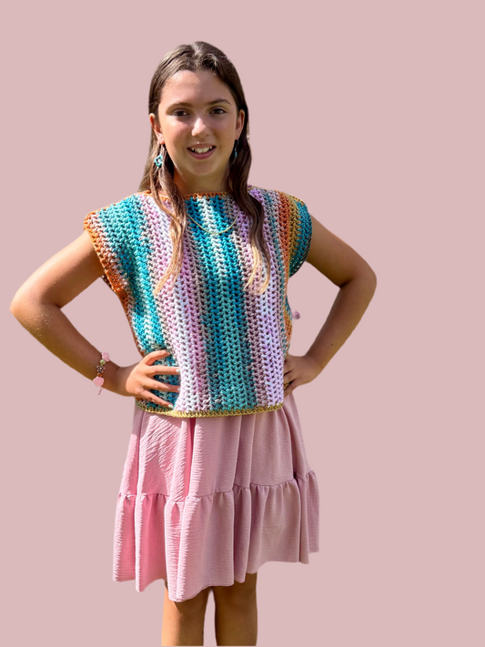 Striped Color Fusion Top