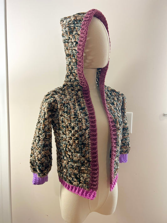 Girls Camo Cardigan