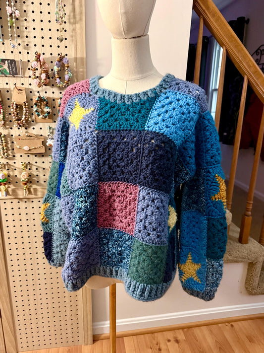 Oversized Starry Night Sweater
