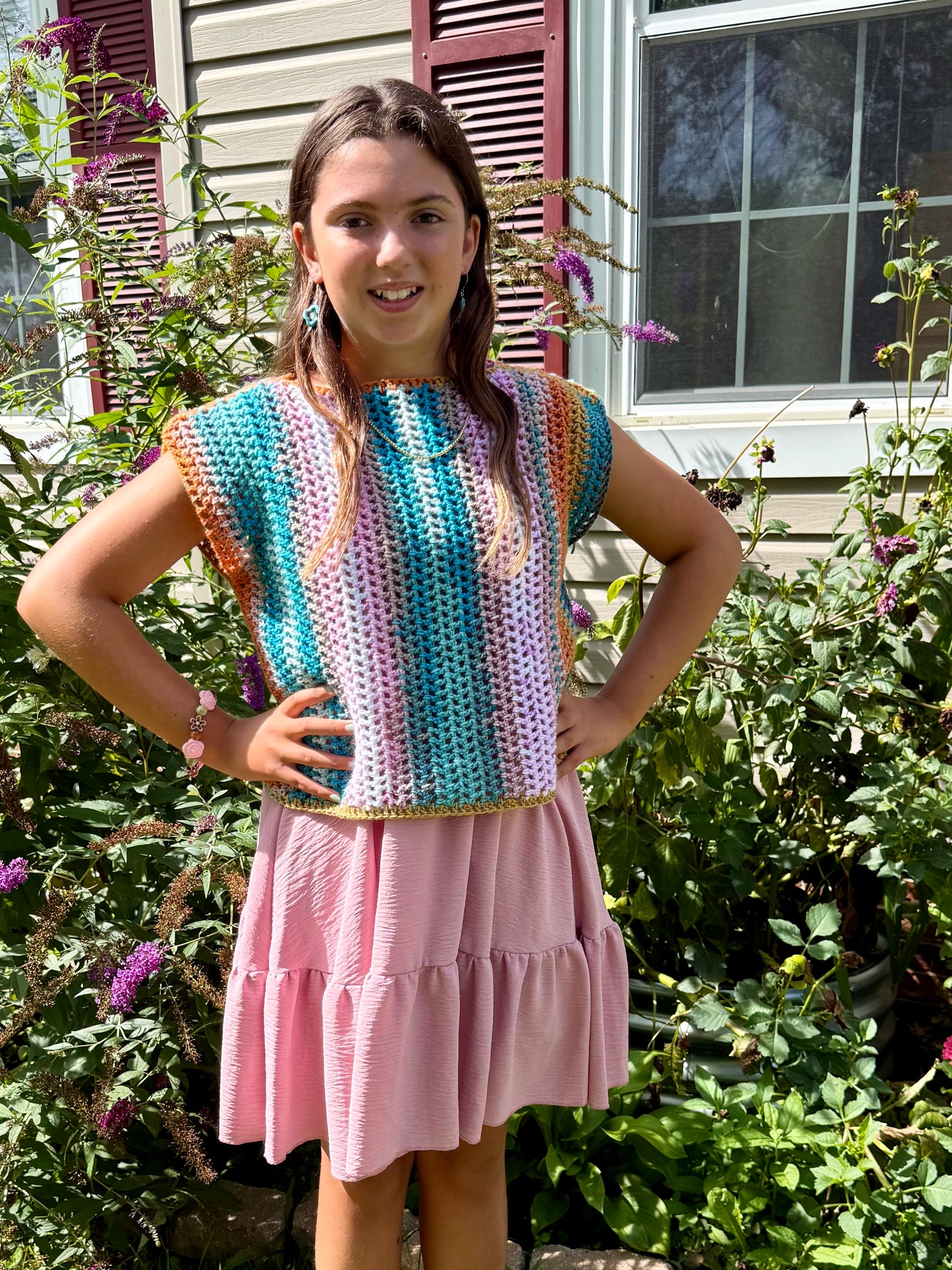 Striped Color Fusion Top