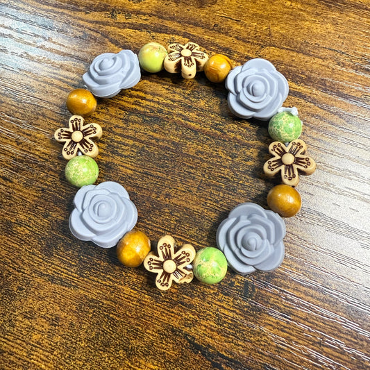 Silicon Flower Stretch Bracelets