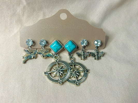 When Pigs Fly Dangle Earrings Set