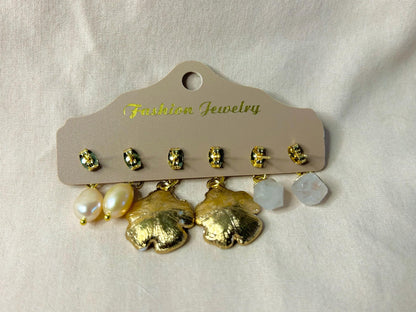 Vintage Style Flower Dangle Earrings Set