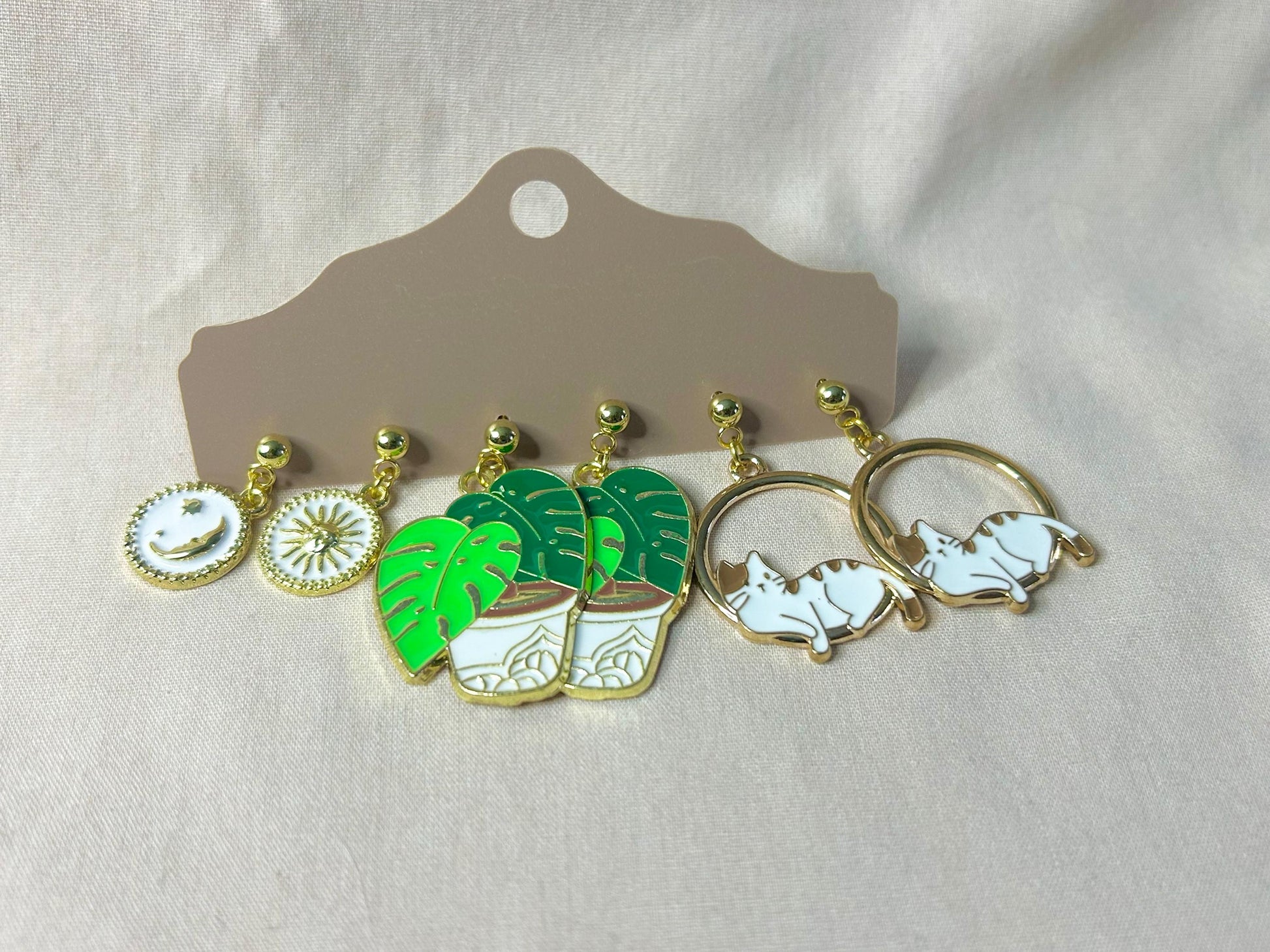 Whimsy Cat Lady Earring Set