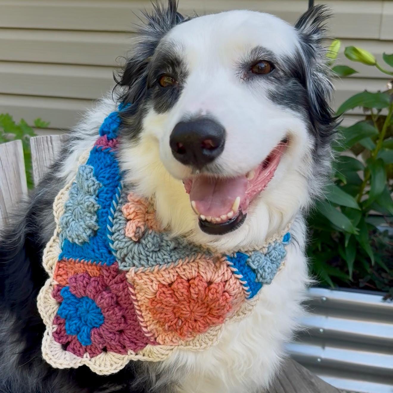 Blooming Patchwork Dog Bandana