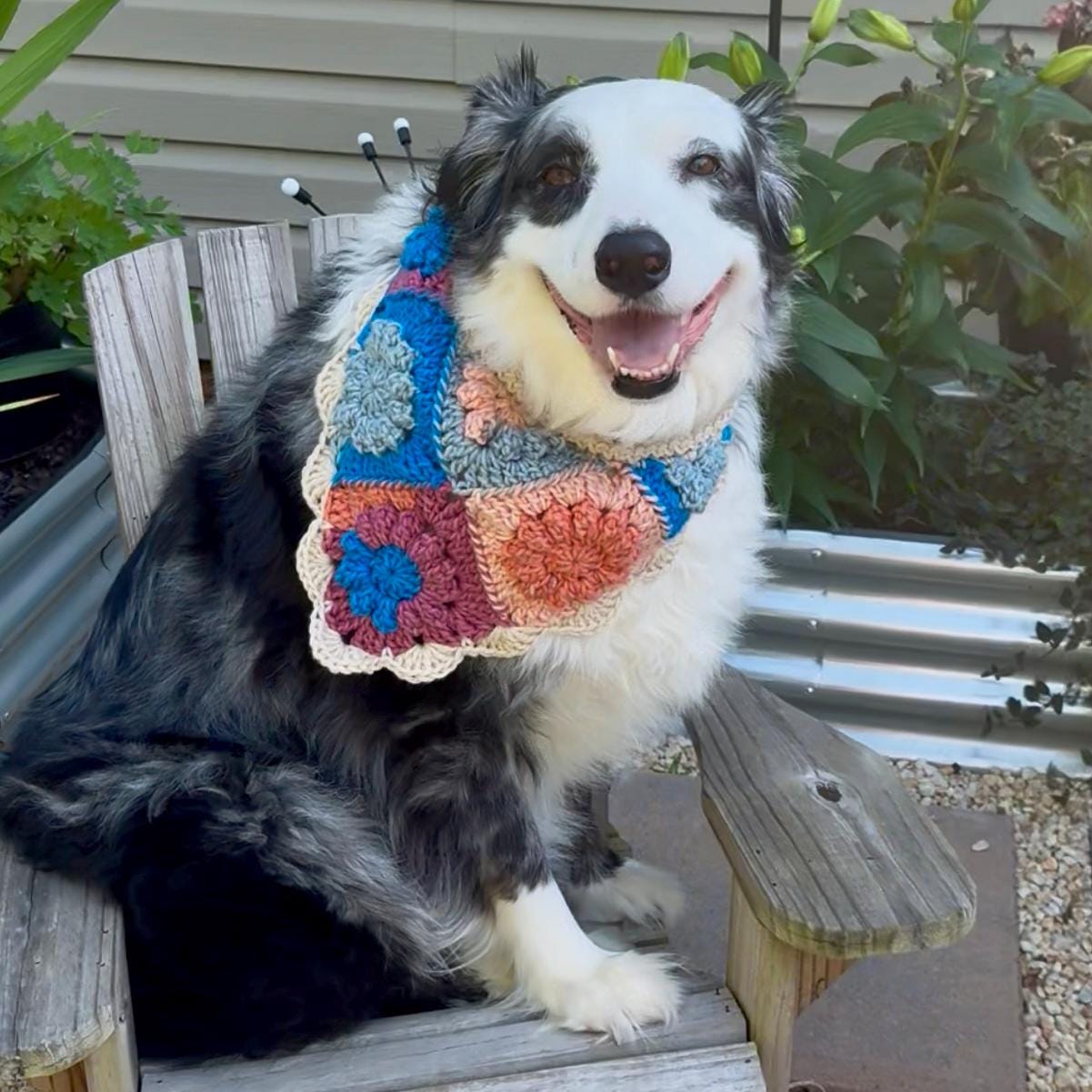 Blooming Patchwork Dog Bandana