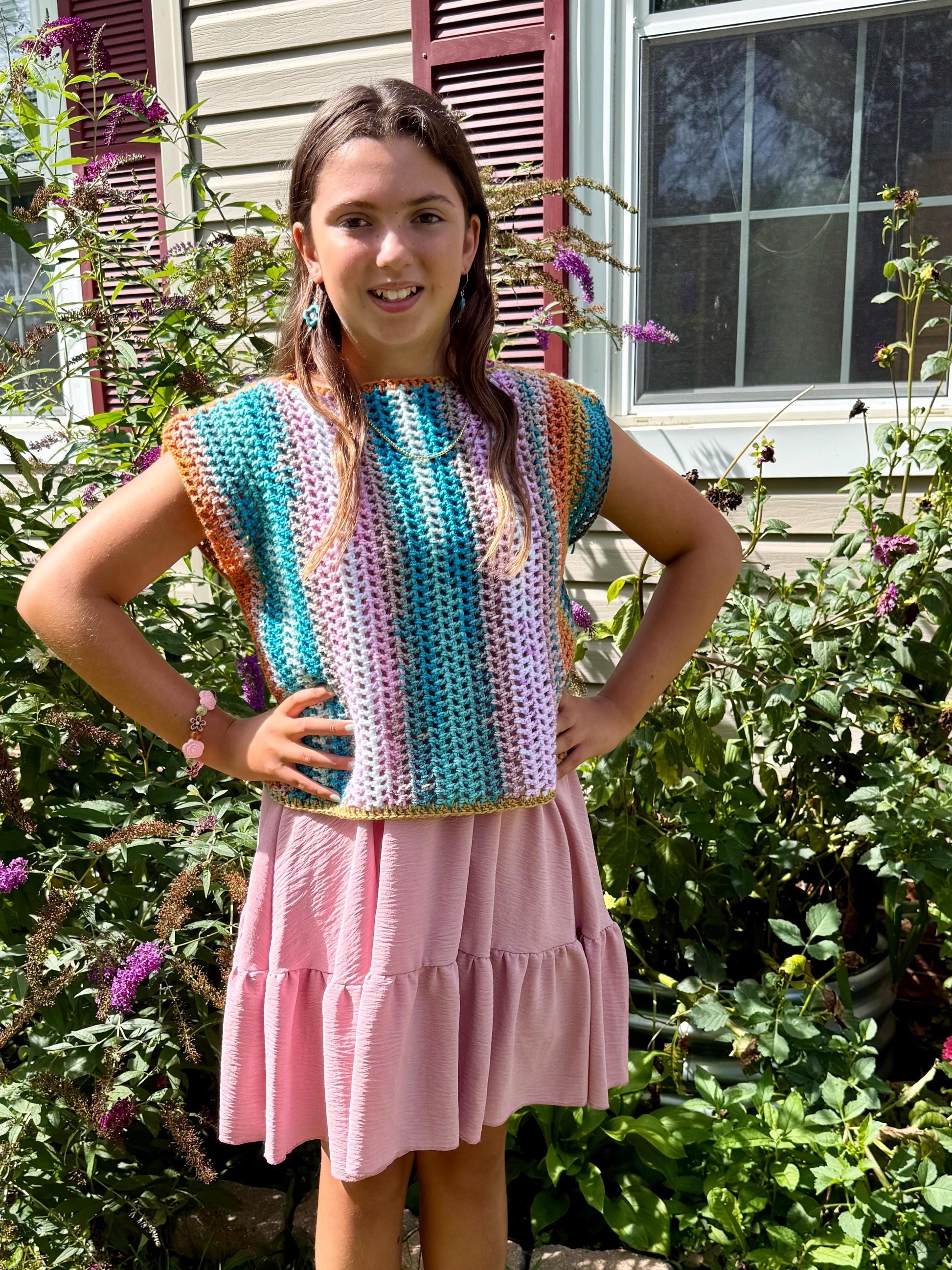 Color Fusion Stripes Women's Top