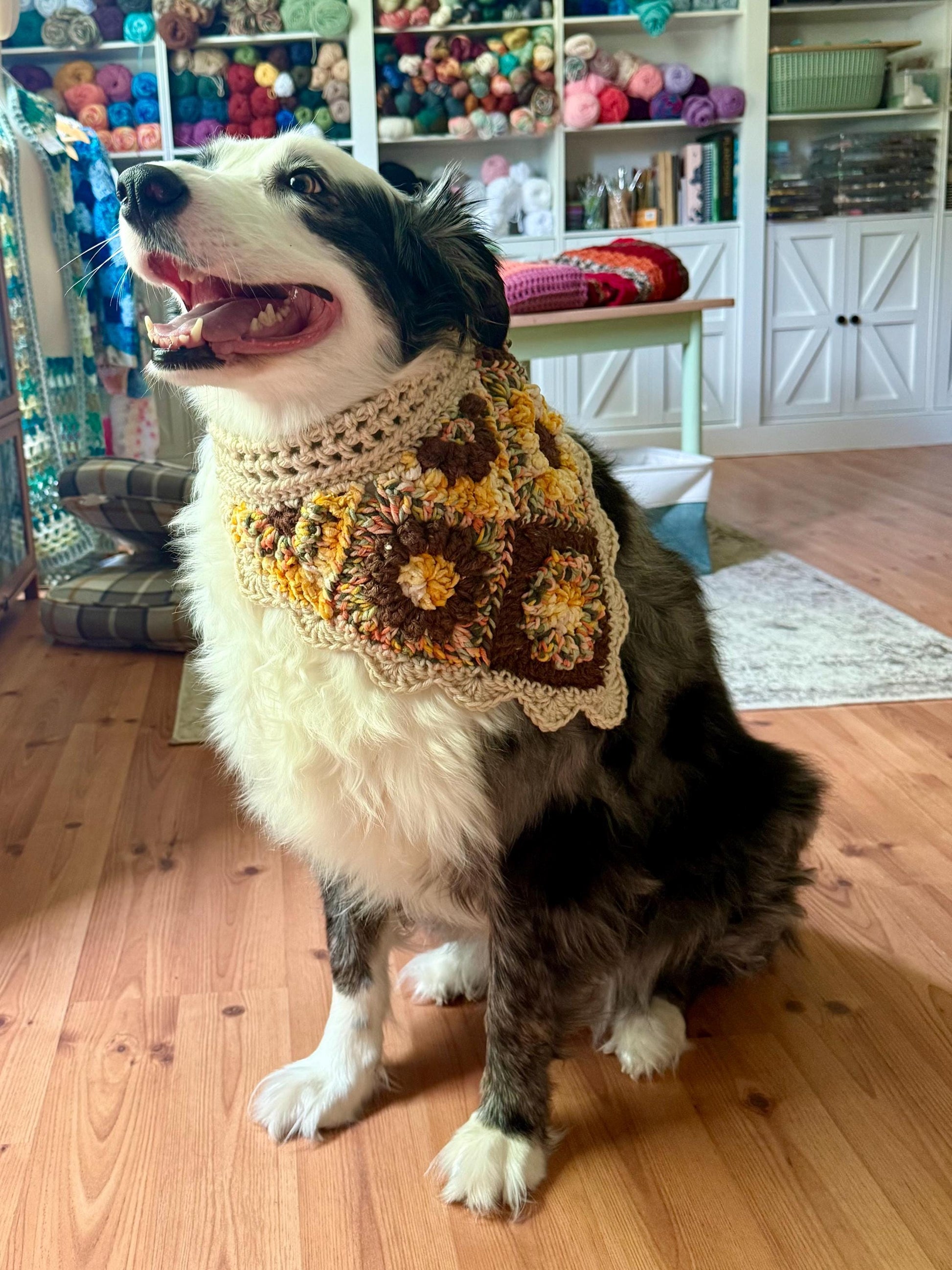 Flower Power Patchwork Dog Bandana
