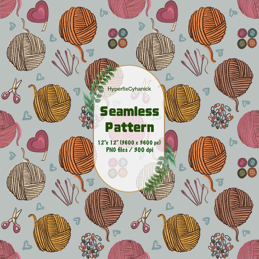 Yarnspiration Seamless Pattern PNG File